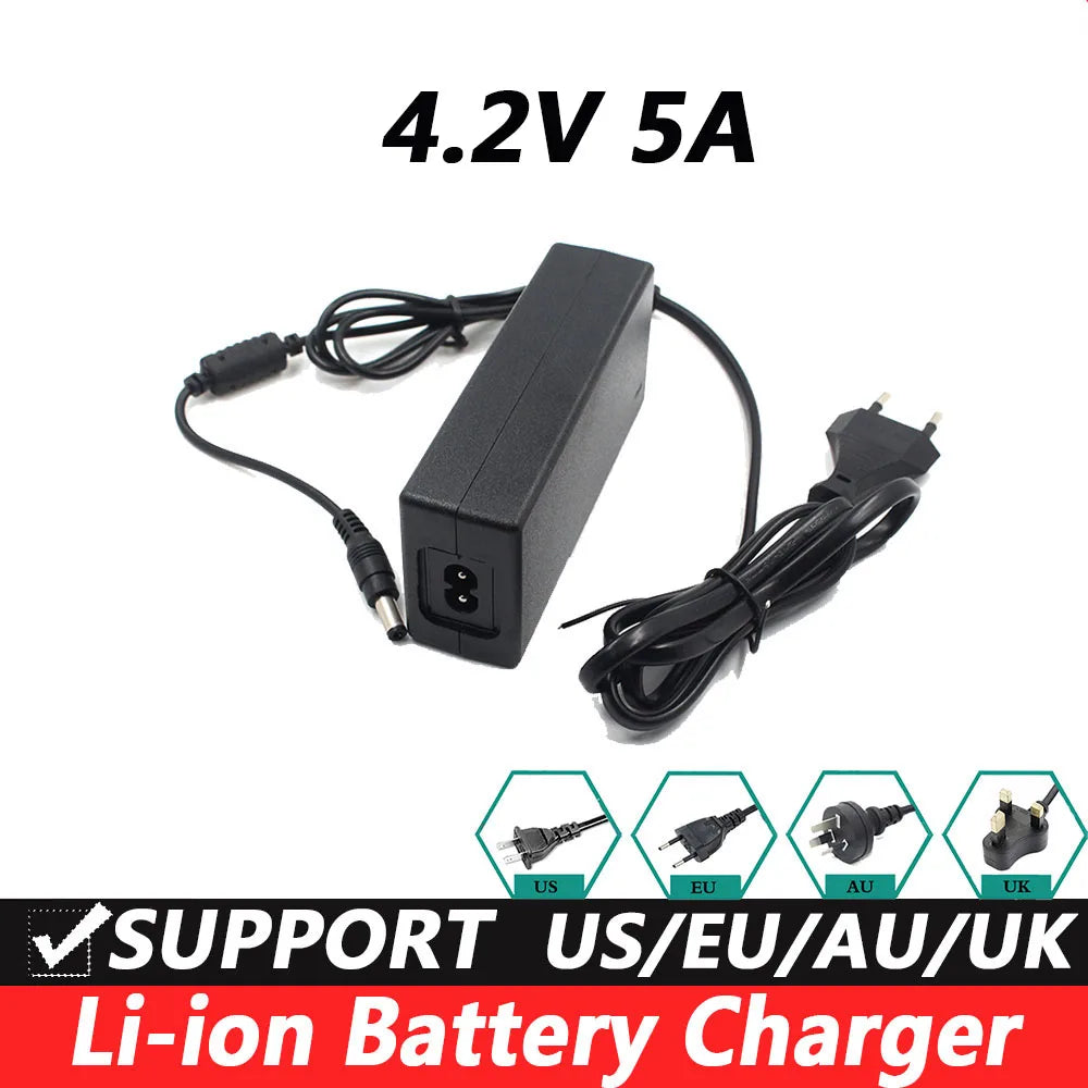 4.2V 5A 18650 Lithium Battery Charger – US & EU Plug Battery Charger HIP 4.2V 5A EU