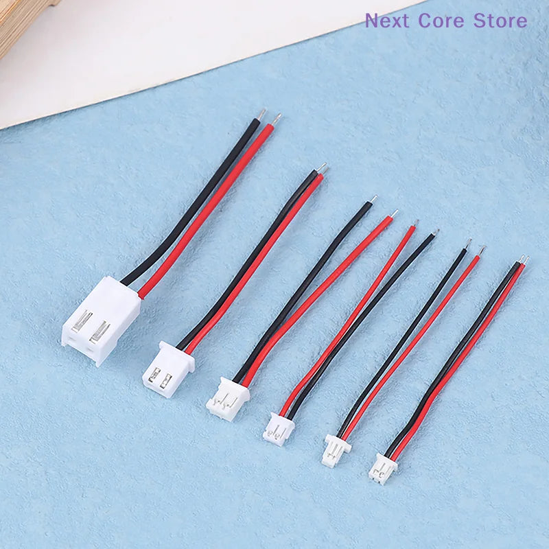 10Pcs Mini JST 2-Pin Connector Cable Set – Multi-Pitch JST Connector Set HIP