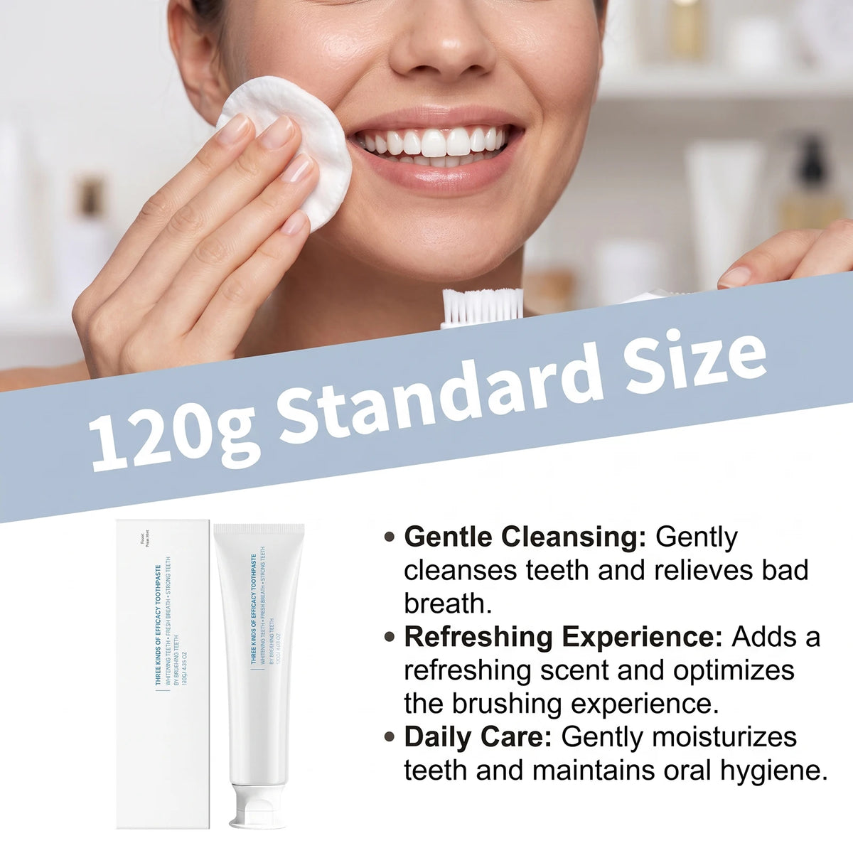 Fresh Mint Toothpaste – Daily Oral Cleaning & Breath Care 120g Mint Toothpaste HIP