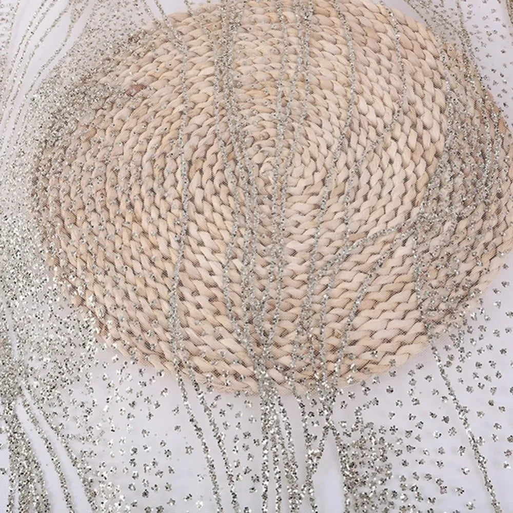 Sequin Mesh Fabric 160cm x 1 Yard – Glitter Tulle for DIY Sequin Mesh Fabric HIP