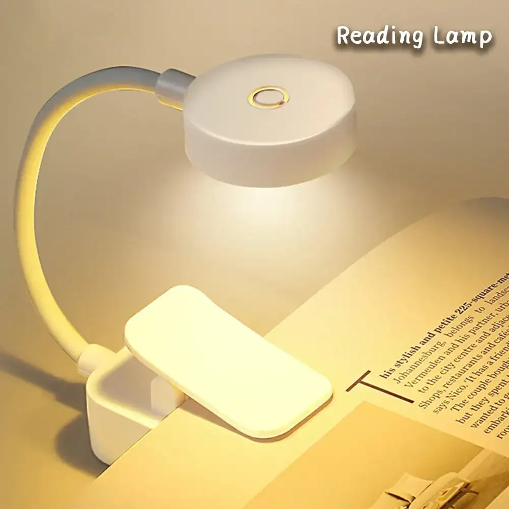 Mini Clip Book Lamp LED Table Lamp Eye Protection 3 Colors Battery Powered USB Night Light Portable Bedside Student Reading Lamp HIP
