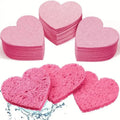 20-Pack Heart Shape Compressed Facial Cleansing Sponges Facial Cleansing Sponge HIP SHE100-20pink