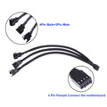 4-Pin 1-to-3 PWM Fan Power Splitter Cable for Desktop PC Fan Splitter Cable HIP 27-30cm