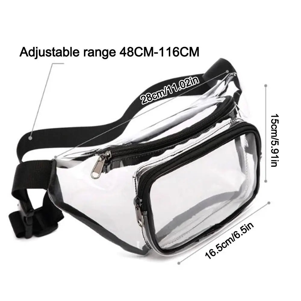 Clear Fanny Pack – Waterproof PVC Stadium Approved Sports Bag Clear Fanny Pack HIP