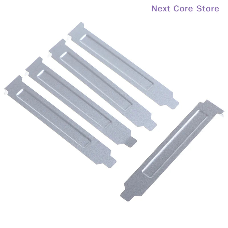 5-Pack Silver PCI Slot Cover Blanking Plates – 12cm Metal PC Slot Cover HIP