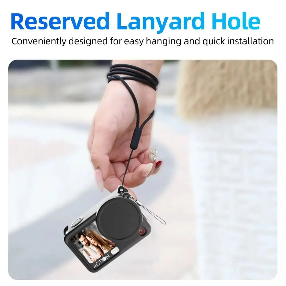 Silicone Shockproof Case + Anti-Lost Rope for DJI Osmo Action 6 Camera Protective Case HIP