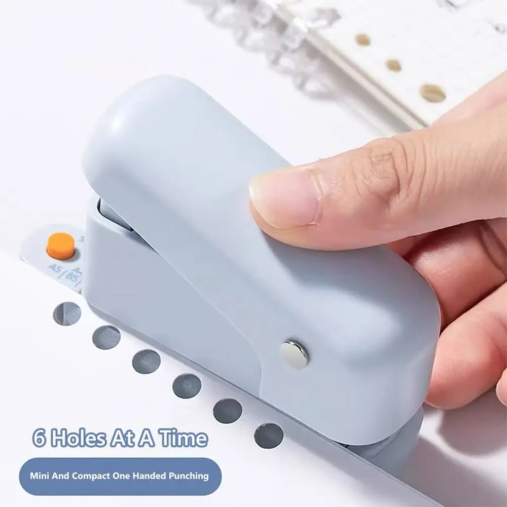 Portable Mini Loose-Leaf Hole Puncher – 3 & 6 Hole Paper Punch Mini Hole Puncher HIP