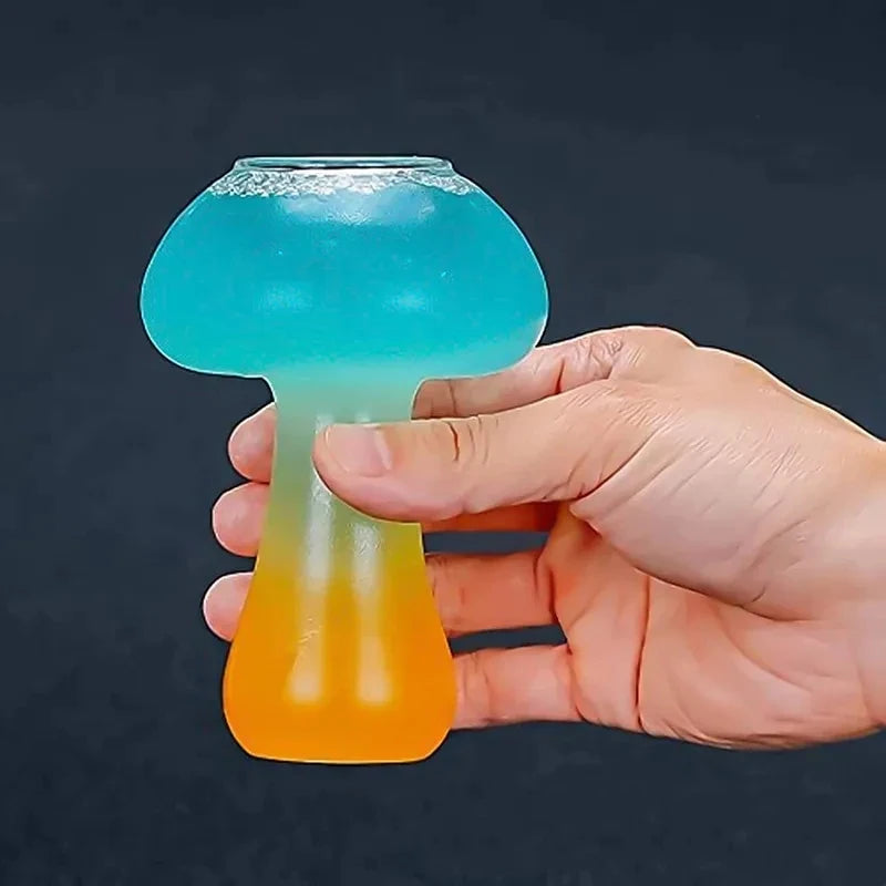 Mushroom Cocktail Glass Cup with Straw – Creative Drinkware Cocktail Glass HIP