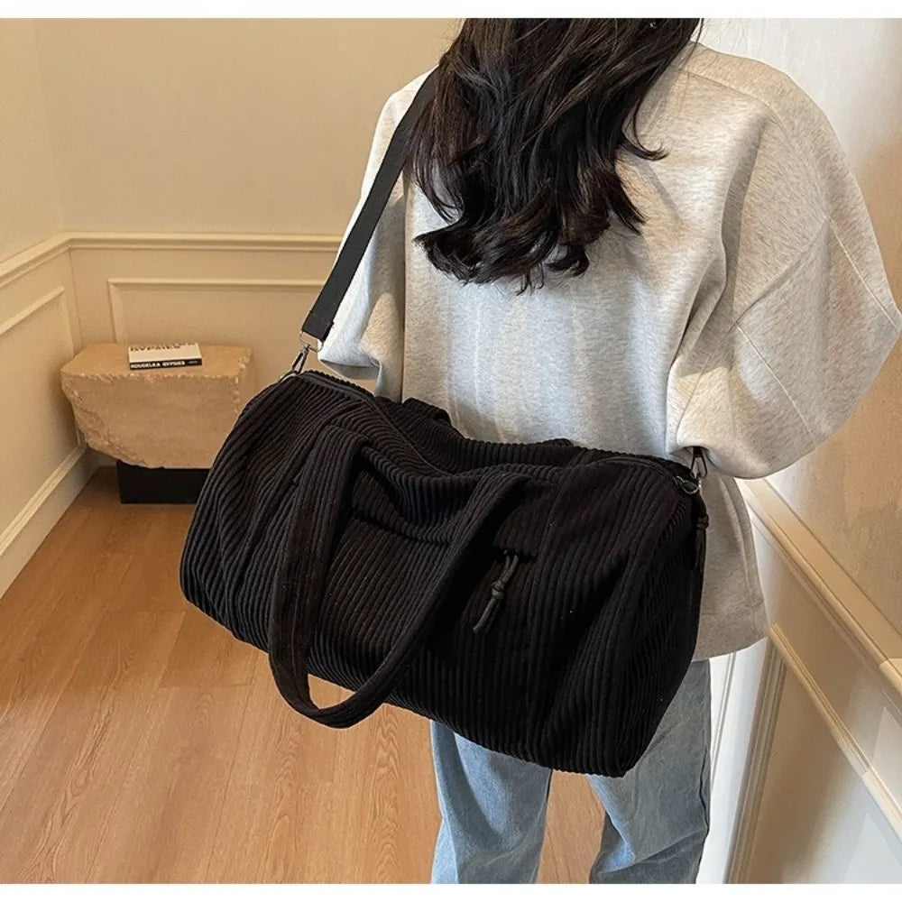 Women's Corduroy Tote Shoulder Bag – Large Capacity Handbag Corduroy Tote Bag HIP