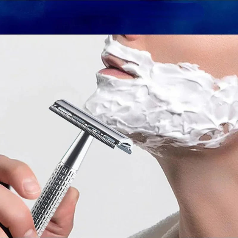 Men's Folding Straight Razor – Stainless Steel Barber Shaver Folding Straight Razor HIP