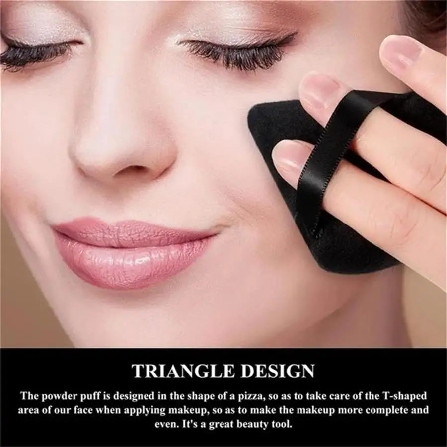 Triangle Powder Puff Set – Soft Plush Foundation & Loose Powder Makeup Powder Puff HIP