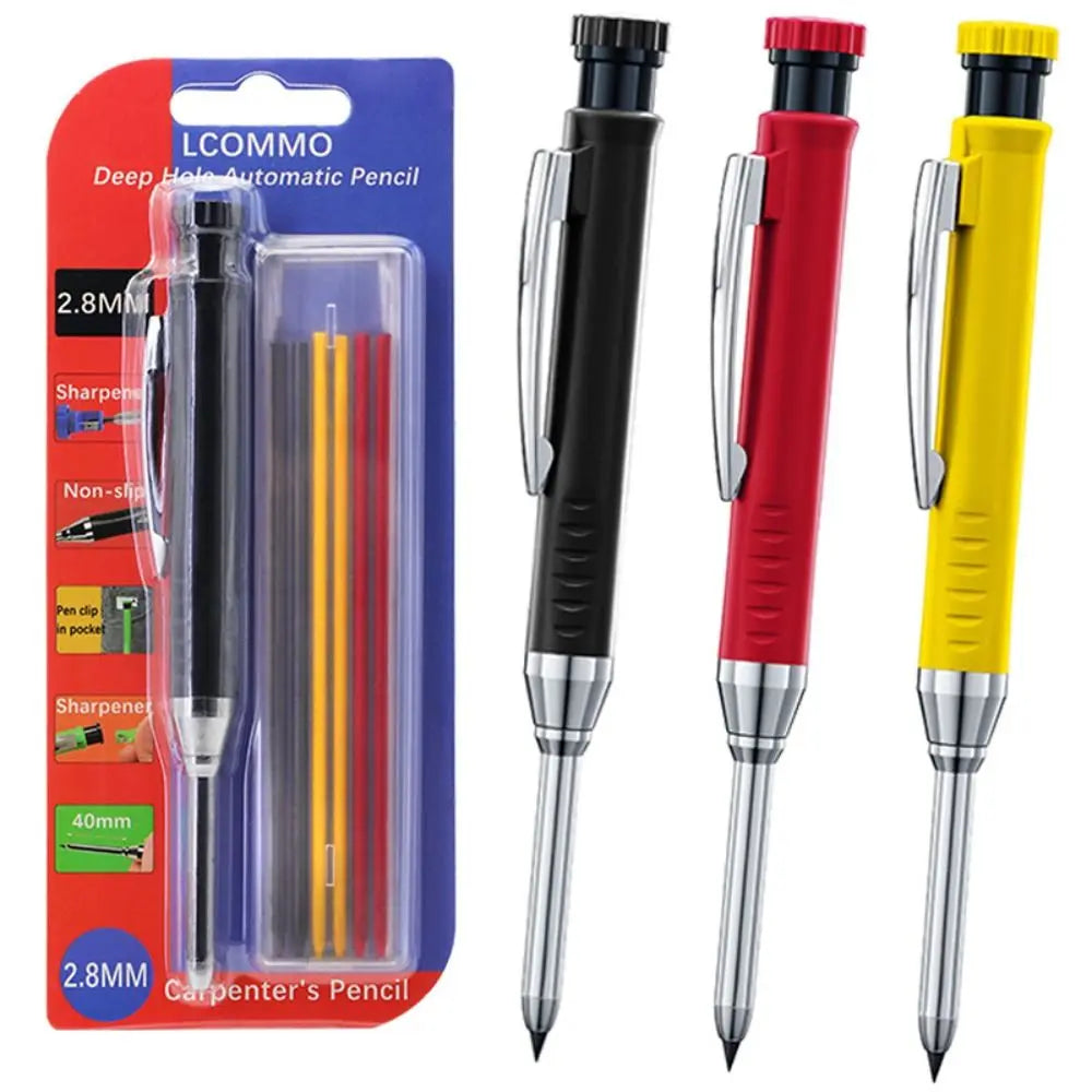 2.8mm Carpenter Mechanical Pencil with Built-In Sharpener Carpenter Marking Pencil HIP