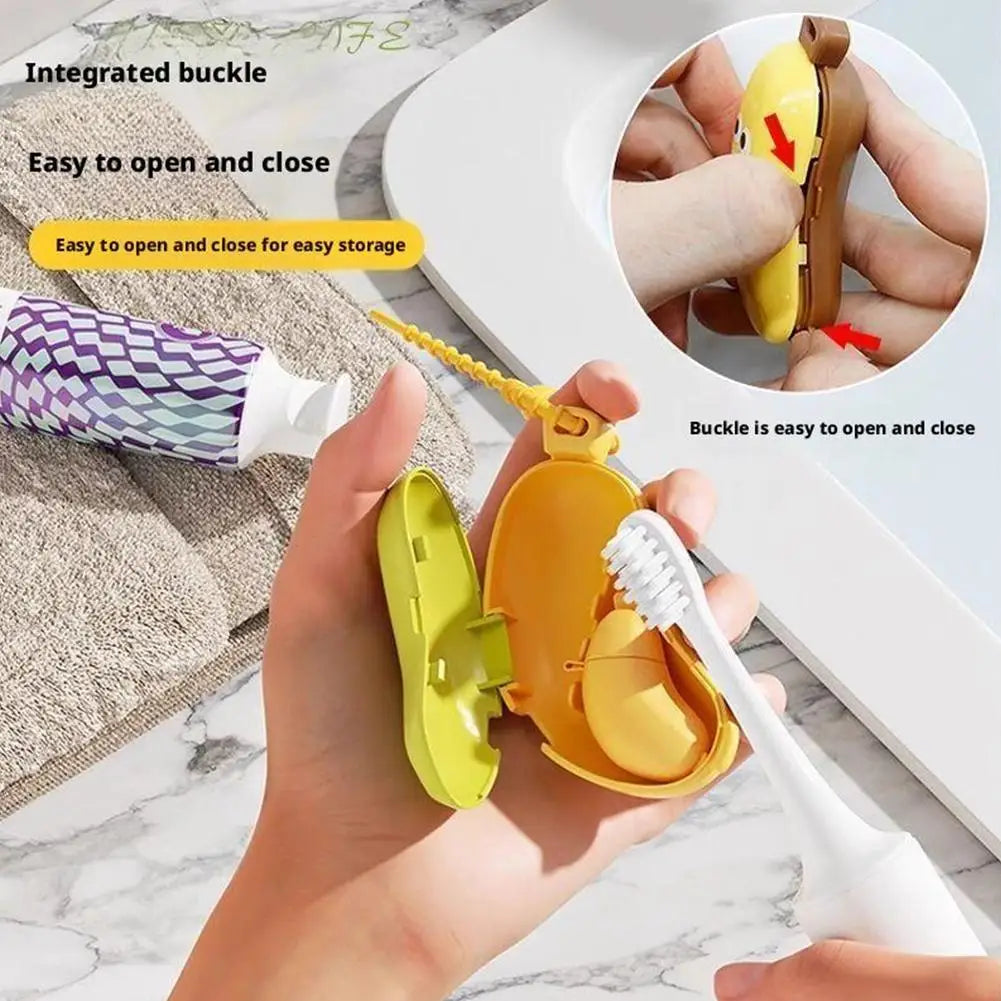 Wholesale Portable Toothbrush Holder Must-have Travel Toothbrush Protective Cap Cute Banana Hiking Camping Brush Cap Case HIP