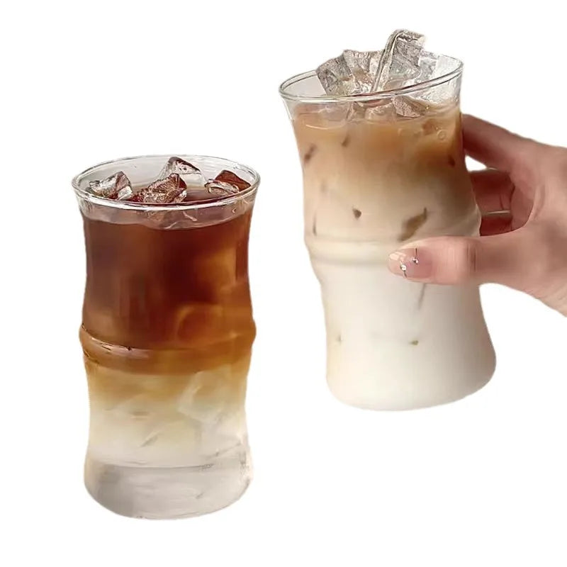 415ml Striped Glass Tumbler | Heat-Resistant Drinkware Glass Tumbler HIP