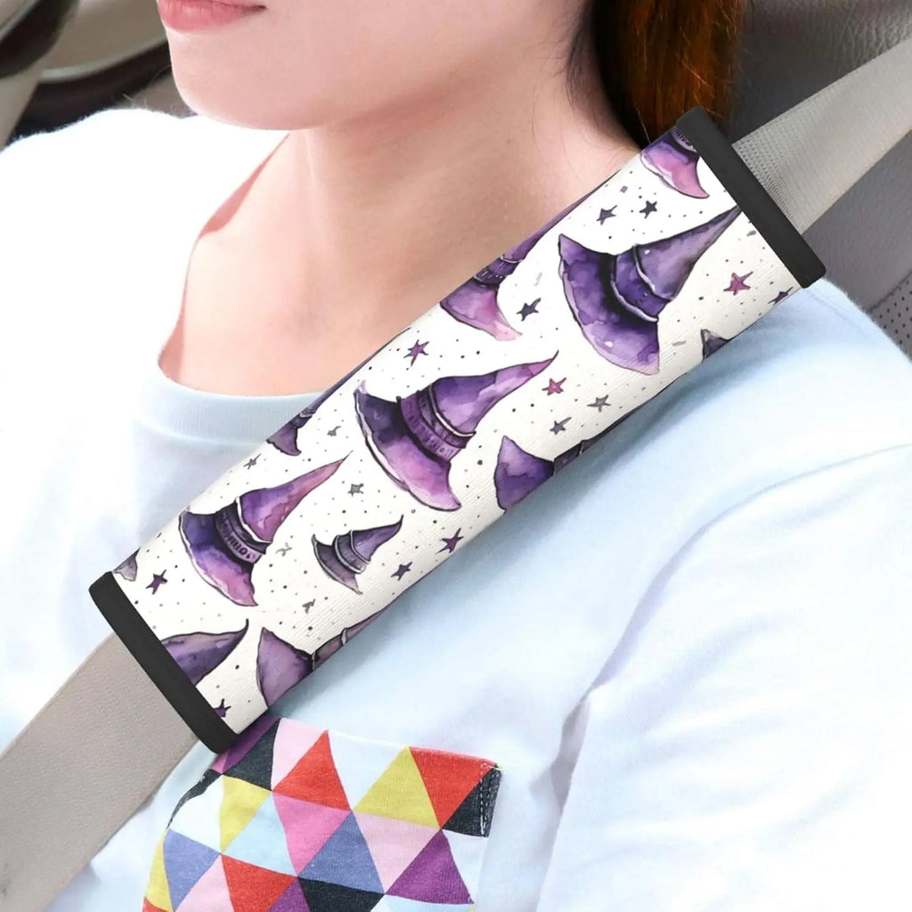 Halloween Witch Hat Seat Belt Covers – 2-Pack Neoprene Pads Seat Belt Cover HIP