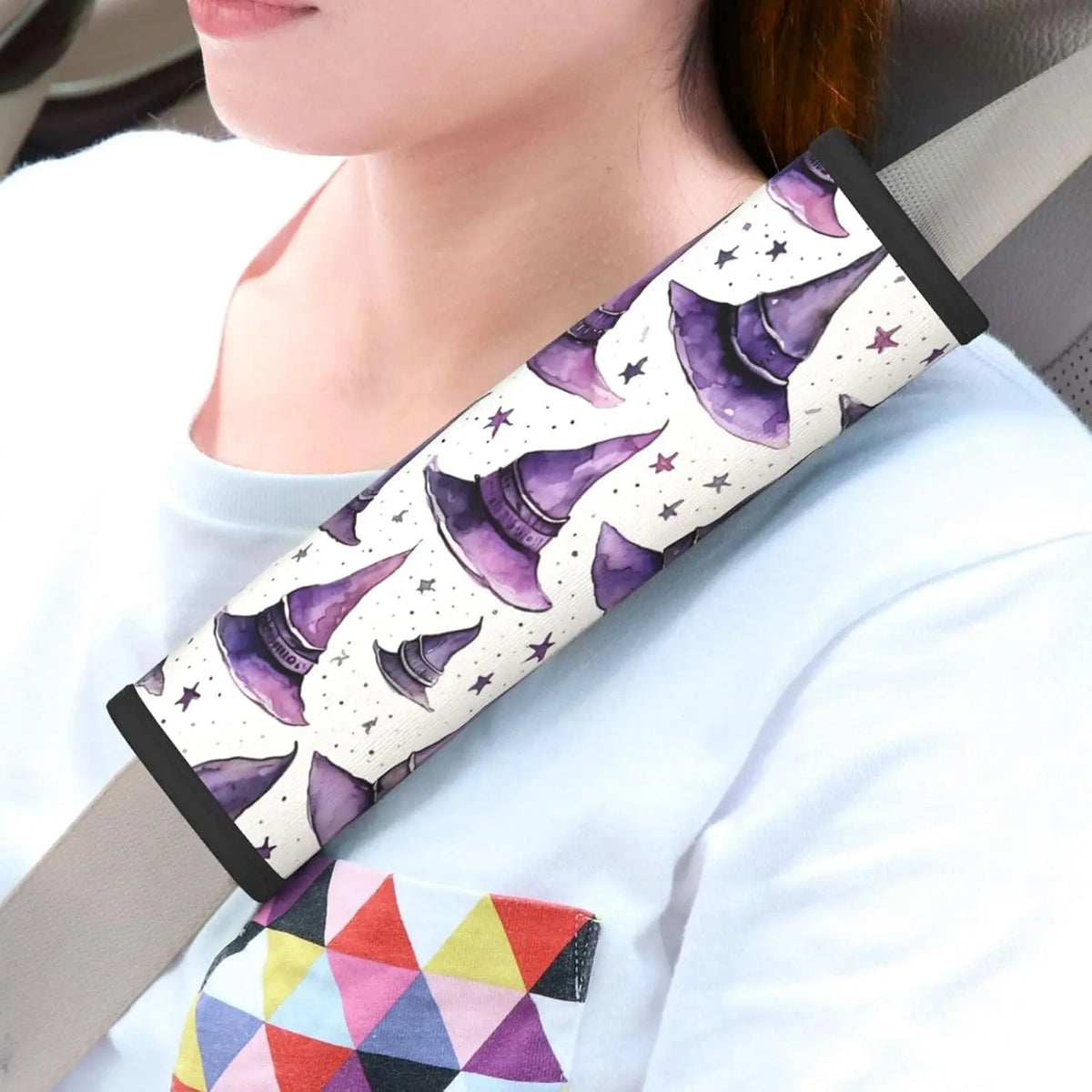 Halloween Witch Hat Seat Belt Covers – 2-Pack Neoprene Pads Seat Belt Cover HIP