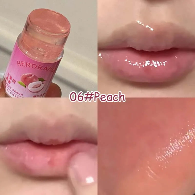 12 Flavors Fruit Flower Moisturizing Hydrating Base Lip Balm Fade Fine Lines Mini Lip Care Daily Care Balm for Women and Men HIP 06