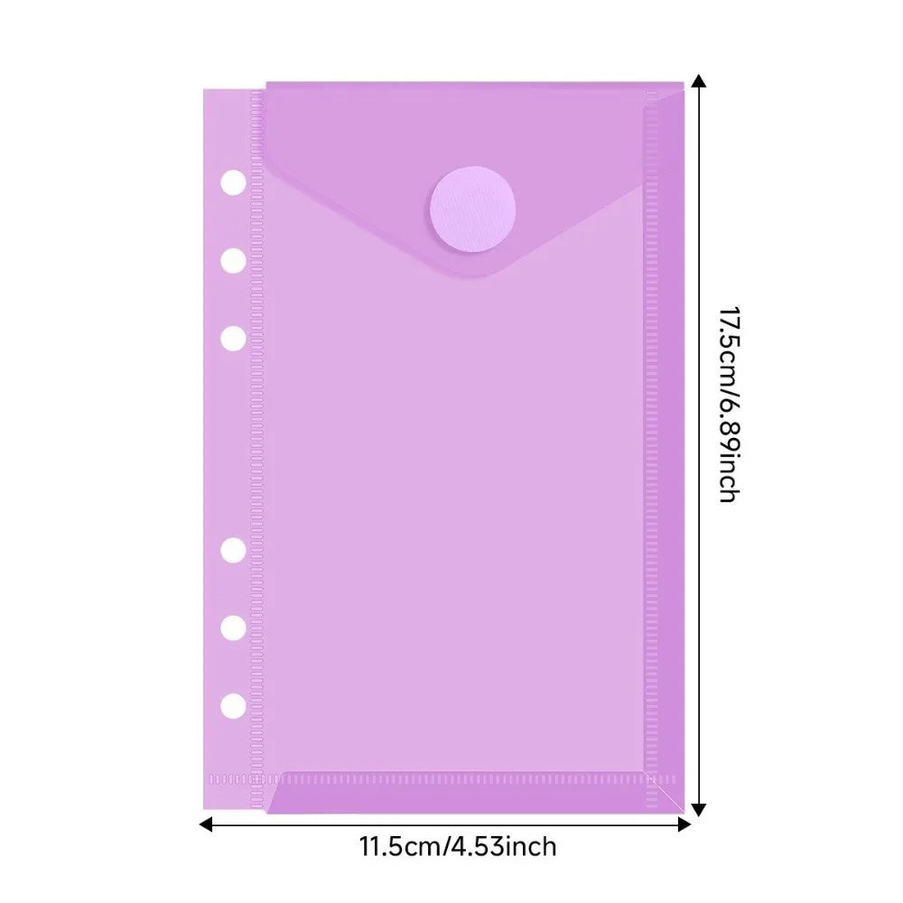 7-Piece Binder Pockets A4 A5 A6 – PP Snap Envelope Pouches Binder Pocket Set HIP