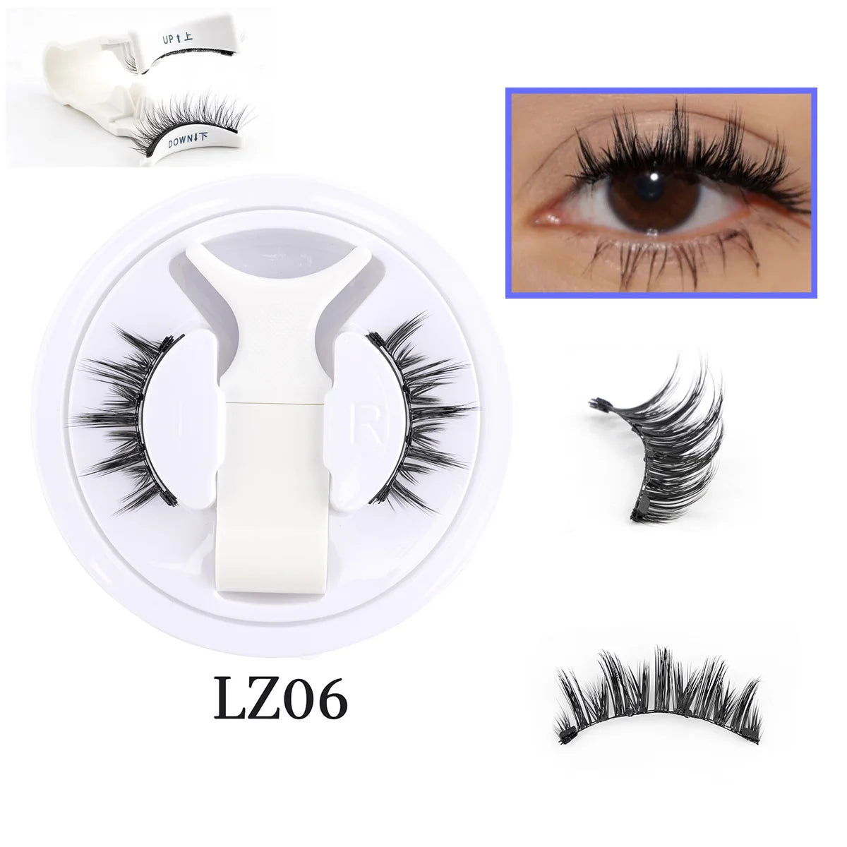 YSDO 1Pair Glue-free Magnetic Eyelashes Natural 3D Mink Eyelashes 2025 New Reusable Sensitive Eye Friendly Magnet Eyelash Kit HIP LZ06