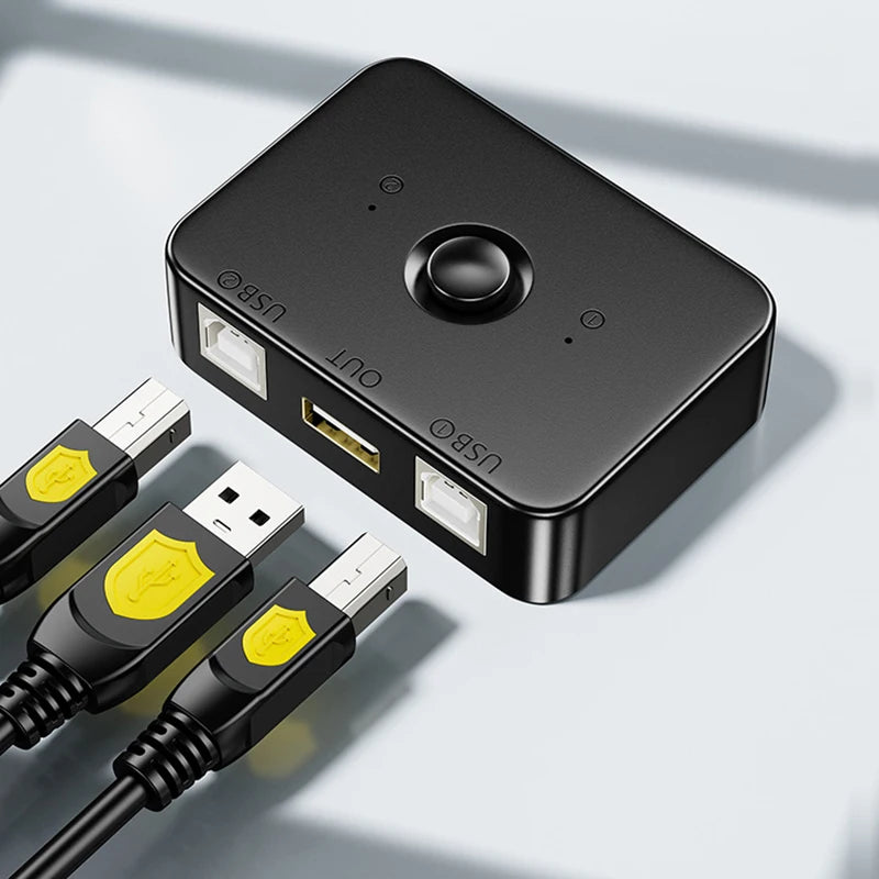 USB 2.0 Printer Hub Switch – 2 Computers Share 1 Printer USB Printer Switch HIP