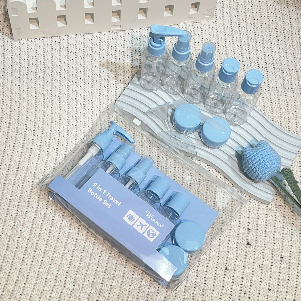 6pcs Travel Bottles, Leakproof Refillable Travel Accessories ToiletriesContainers, Travel Size Lotion Cream Shampoo Bottle Set HIP