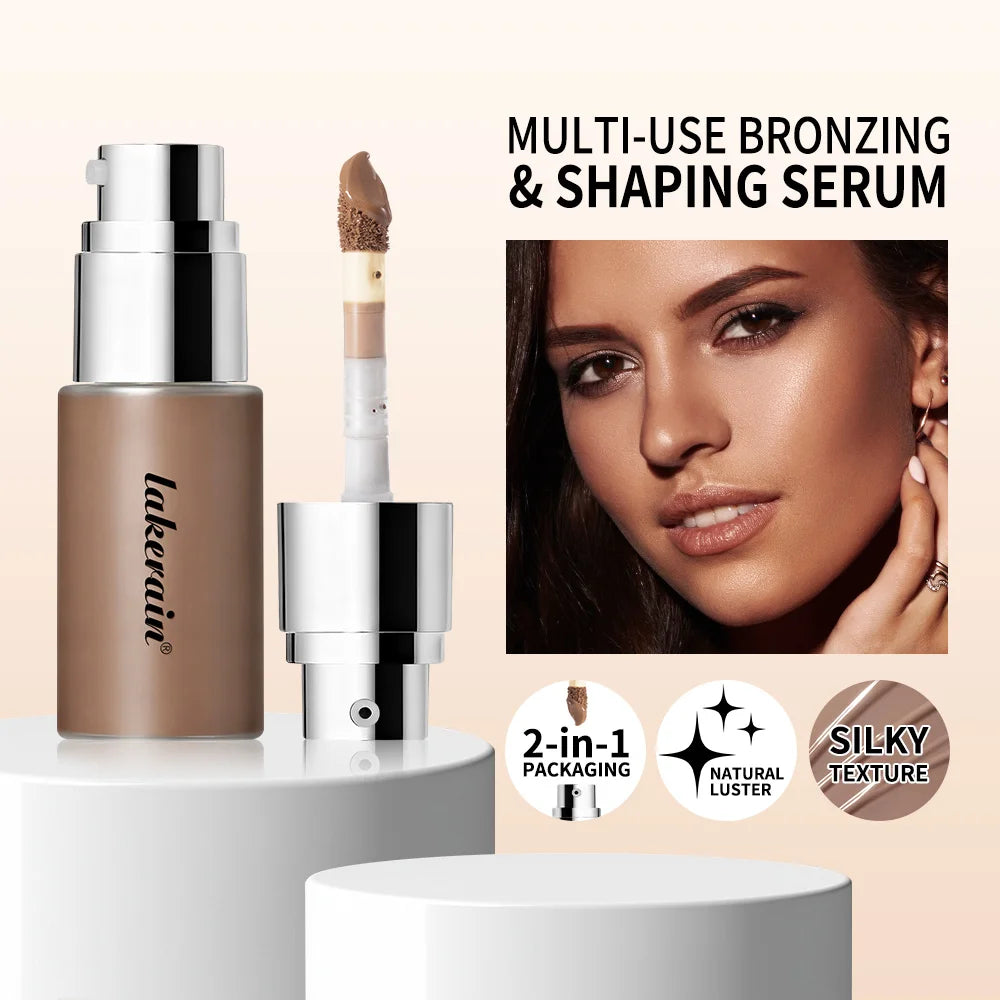 Long Lasting Foundation Serum With Bronzing Shaping Moisturizes Nourishes Skin Brighten Facial Contouring Concealer Cosmetics HIP