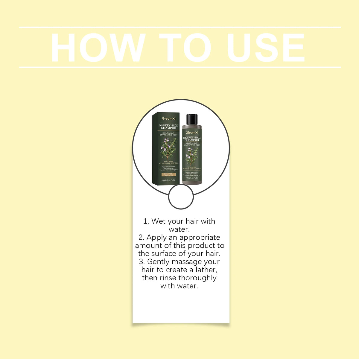 Rosemary Keratin Shampoo – Oil Control & Volumizing | 100ml Keratin Shampoo HIP