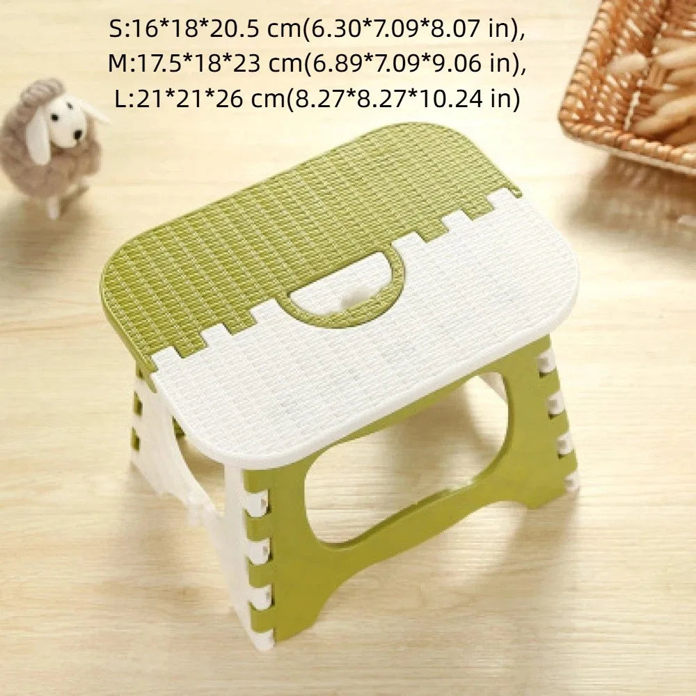 Folding Plastic Step Stool – Lightweight, Compact & Space-Saving Folding Step Stool HIP Green-S
