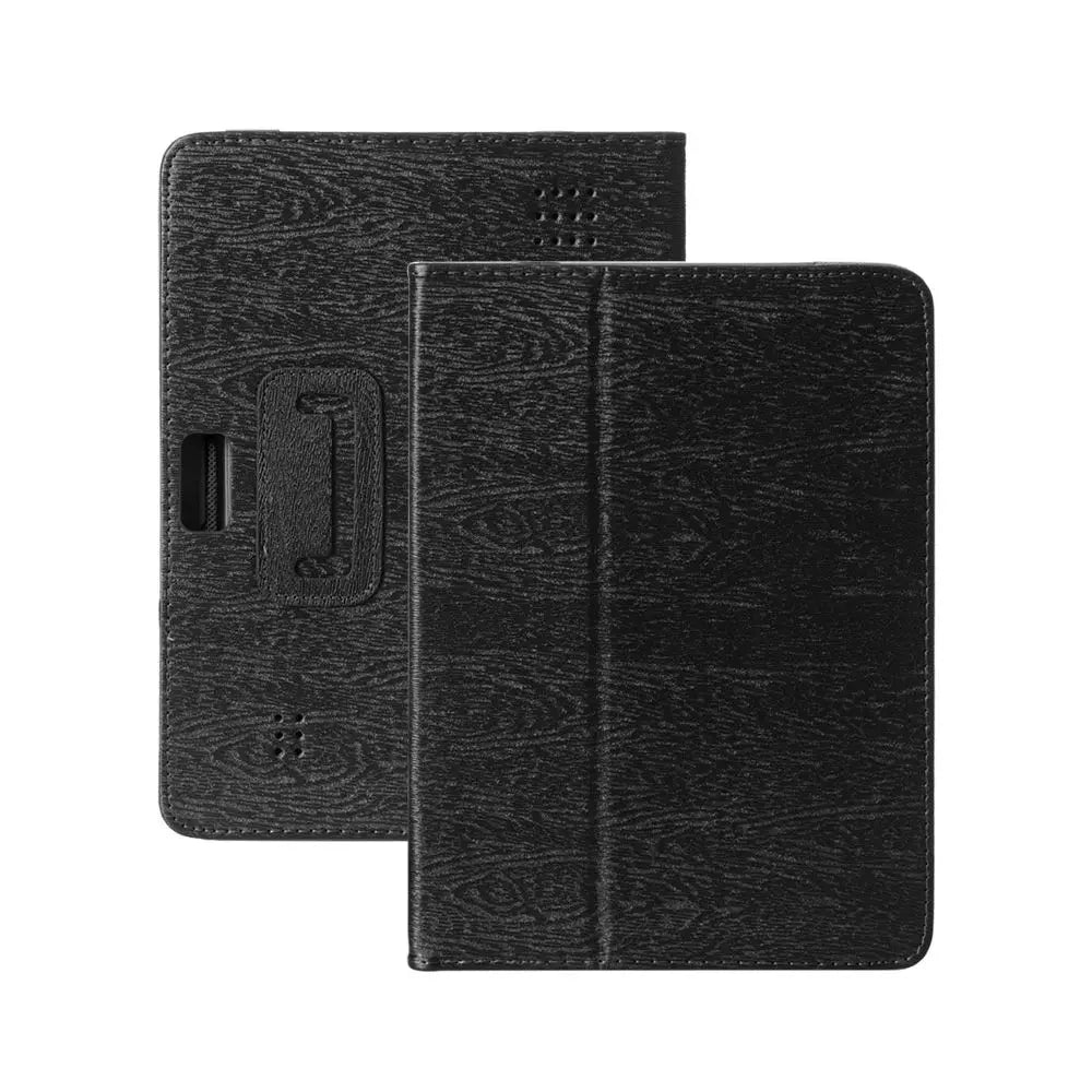 Universal 10.1" Tablet Leather Flip Stand Case | PU Cover Tablet Flip Case HIP Black