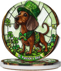 St. Patrick's Day Rabbit Ceramic Car Coasters – 2-Pack Ceramic Car Coasters HIP Color-5 Other