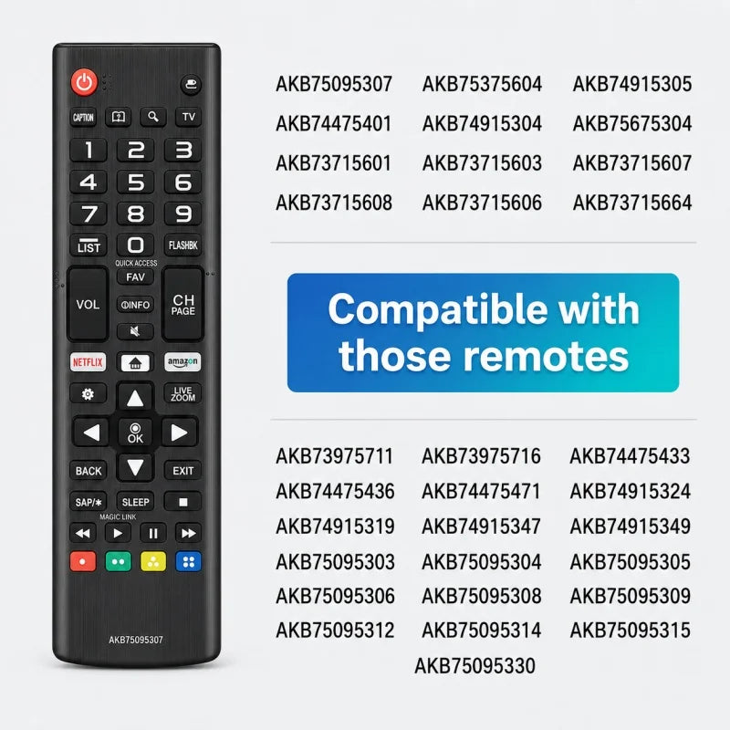 Universal Remote AKB75675301 AKB75675304 for 4K Smart TV TV Remote Control HIP