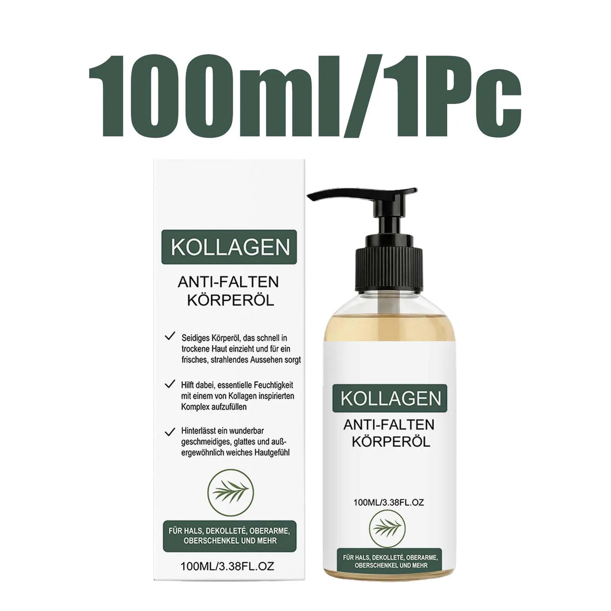 Collagen Firming Body Oil 100ml – Neck, Arms & Thighs Firming Body Oil HIP 1Pc