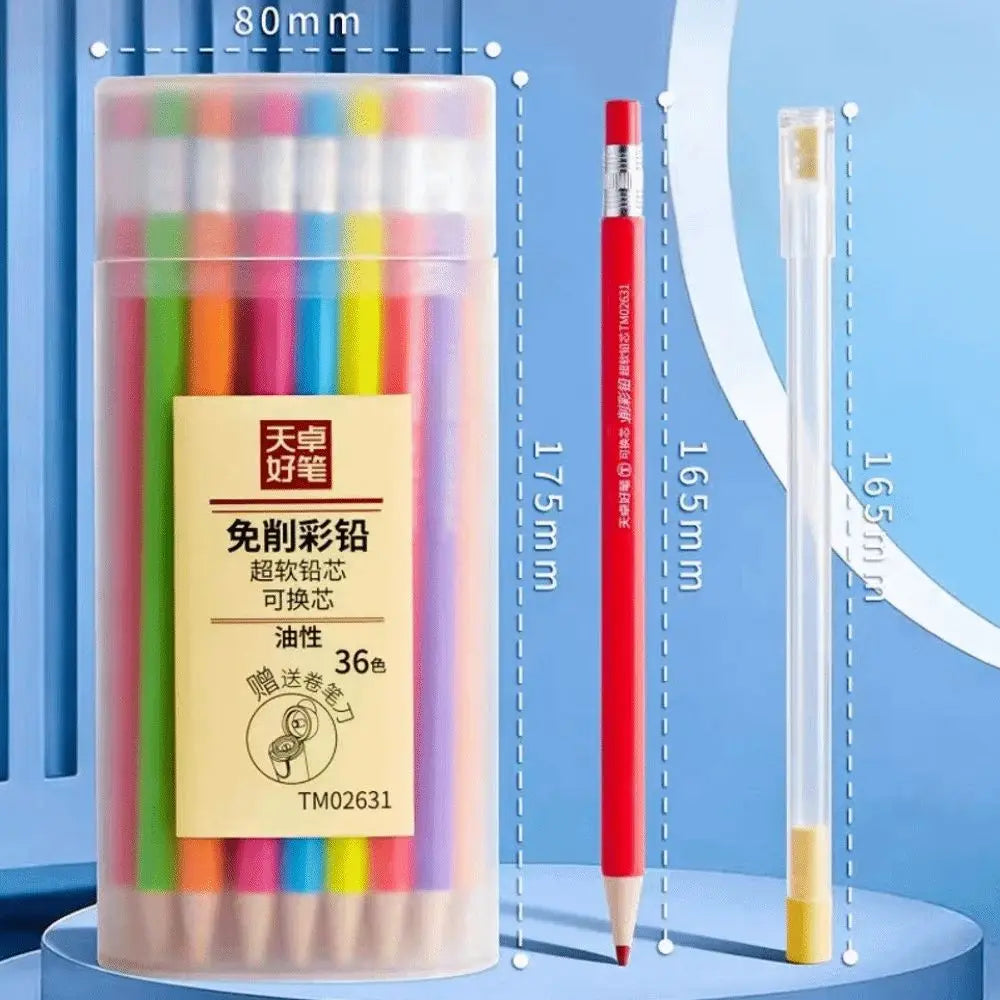 Retractable Colored Mechanical Pencils – 12 to 36 Colors Colored Pencil Set HIP