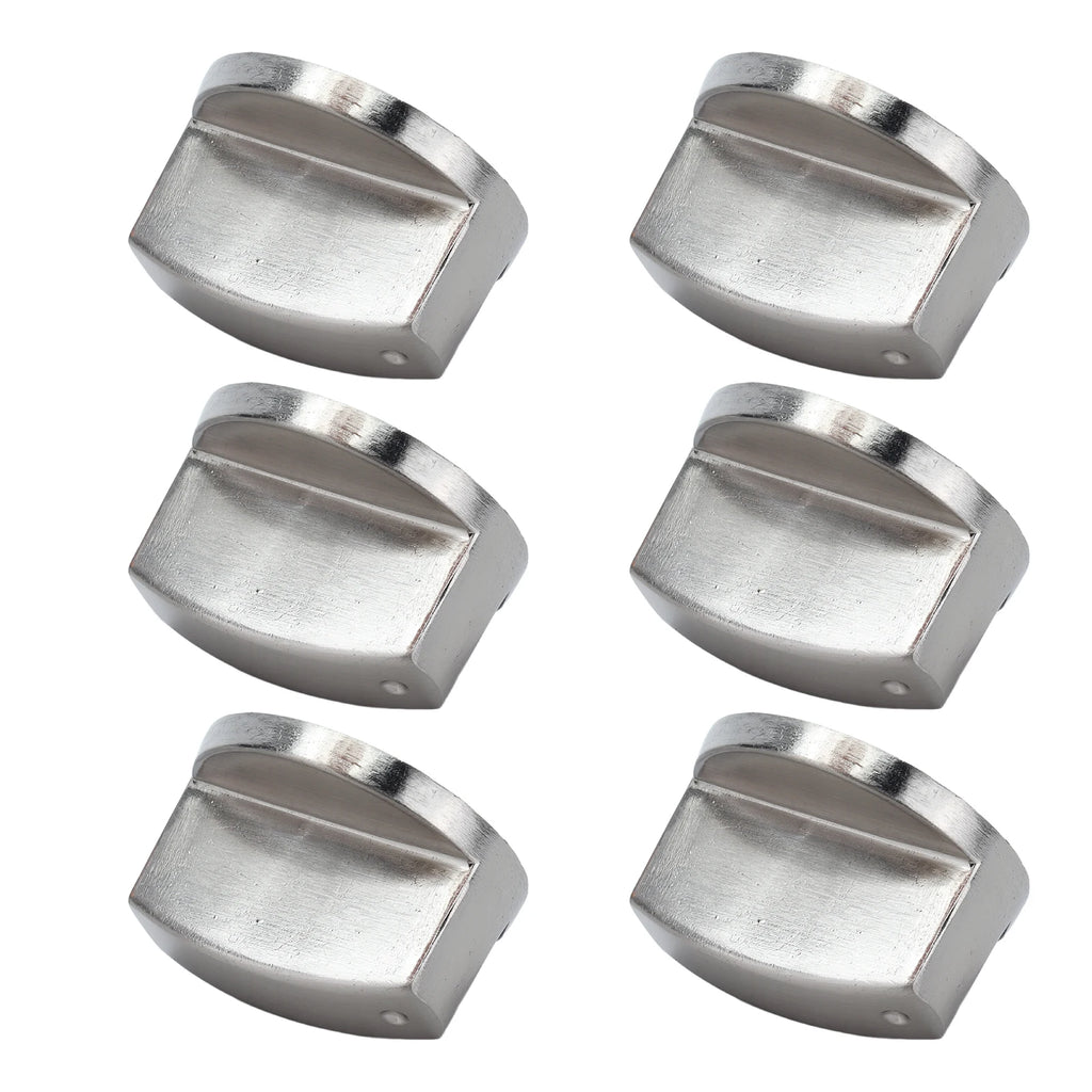 6PCS 8mm Rotate Knob Zinc Alloy Control Knob Replacement for Kitchen Range Gas Stove Microwave Oven Control Knob Stove Accessory HIP Default Title