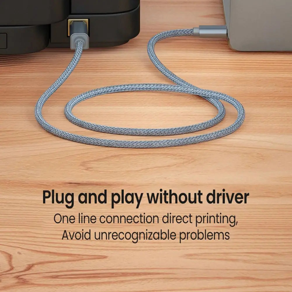 USB Type-C to USB-B 2.0 Printer Cable – HP, Epson, Brother USB Printer Cable HIP