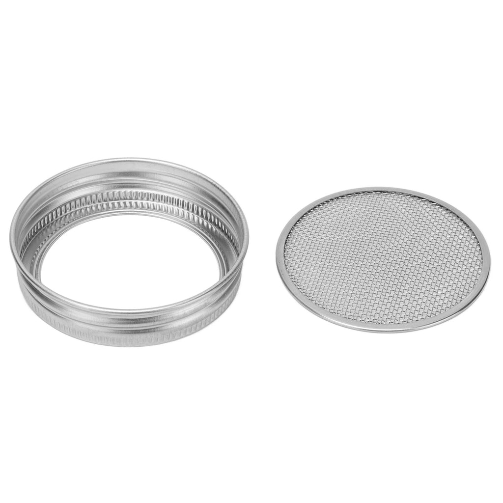 2Pcs Seed Sprouting Jar Filter Lids Stainless Steel Germination Accessory for Regular Mouth Jars HIP