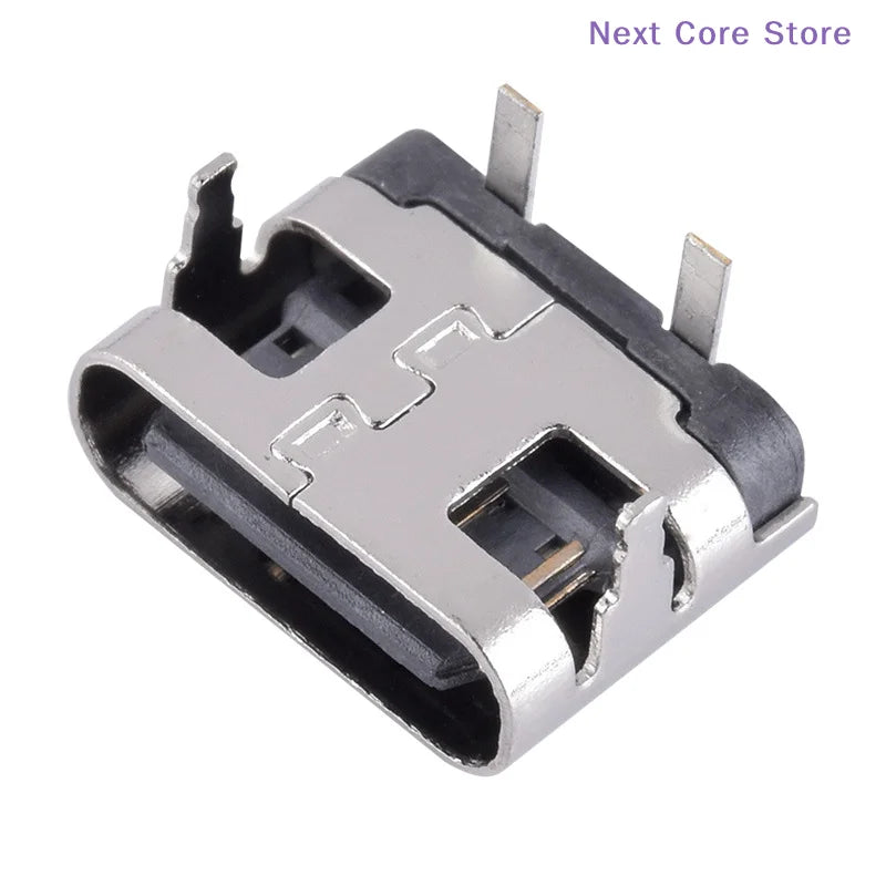 10-Pack USB Type-C 2-Pin Female Charging Port Connector Socket USB Connector Socket HIP