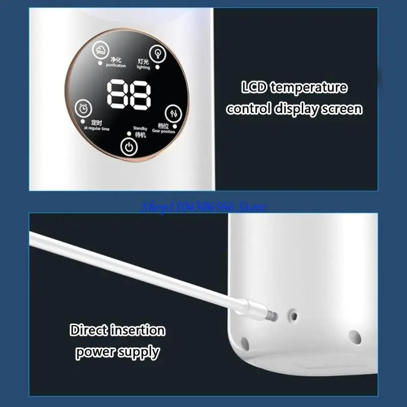 USB Bladeless Desktop Fan with Humidifier – 6-Speed Cooling Bladeless Desk Fan HIP