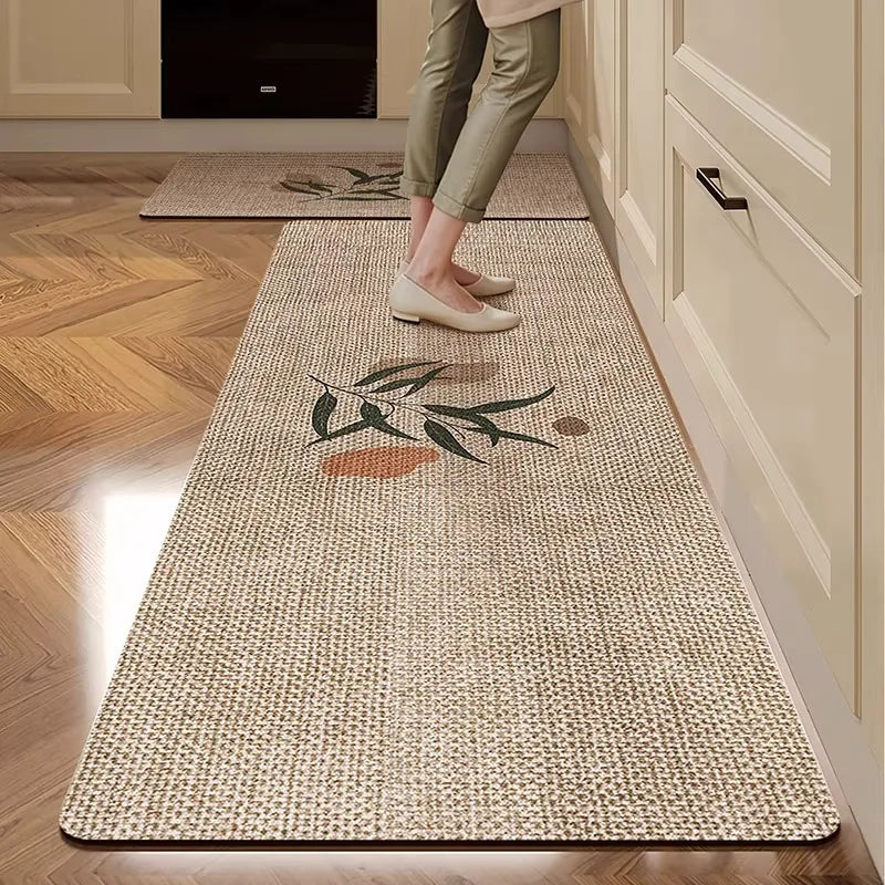 Waterproof Non-Slip PVC Leather Kitchen Floor Mat | Wipeable Kitchen Floor Mat HIP GU5646-P 1pc 40x180cm