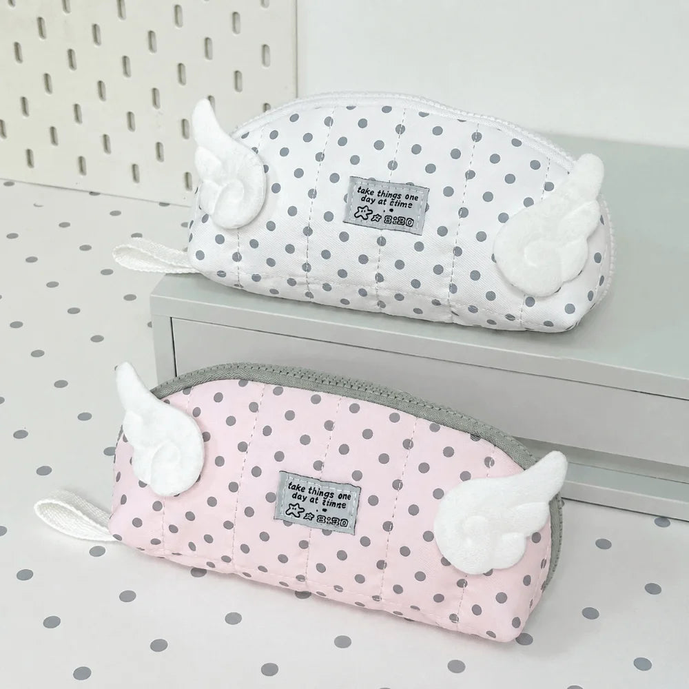 Polka Dot Shell Pencil Case – Large Capacity Multi-Layer Pouch Pencil Case Pouch HIP