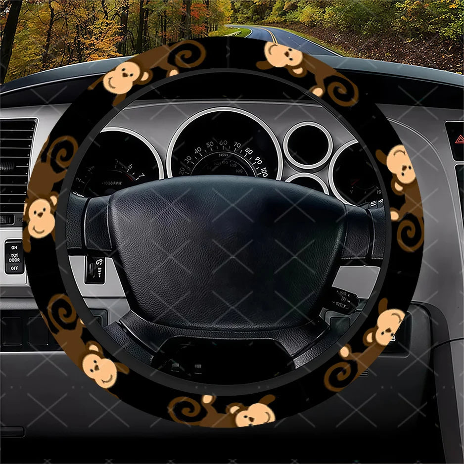 Monkey Steering Wheel Cover – Universal Fit for Cars & SUVs Steering Wheel Cover HIP