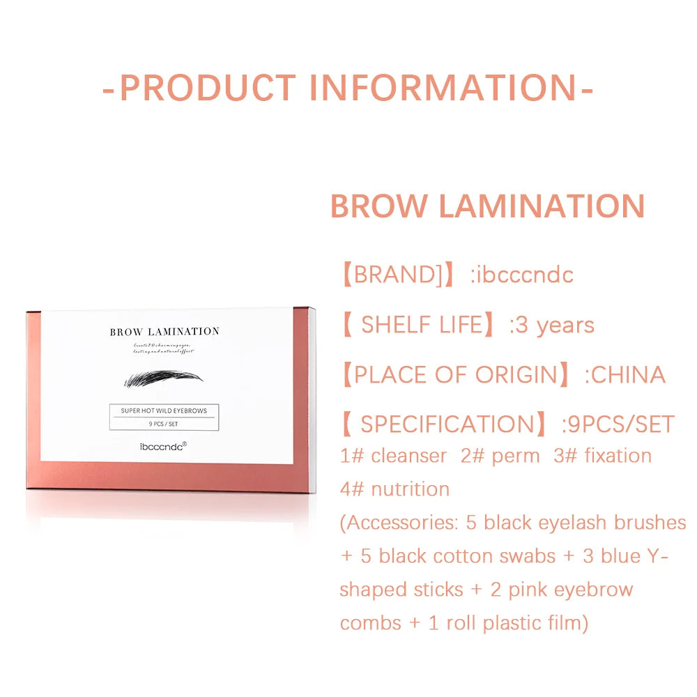 Pro Brow Lift Perming Eyebrow Lifting Brow Lamination Kit with Cling Film Nutrition Keratin Perming Lotion for Home Use HIP