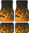 Golden Music Staff Car Floor Mats – 4-Piece All-Weather Set Car Floor Mats HIP black
