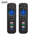 2-Pack Roku TV Remote – TCL, Hisense, Onn & Philips Compatible TV Remote Control HIP 2pcs black
