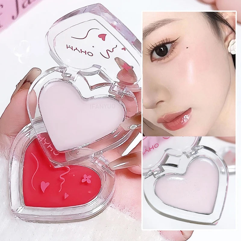 Love Heart Water Light Shimmer Cream Multiuse Natural Rose Pink Blush Clear Transparent Face Brighten Contour Body Highlighter HIP