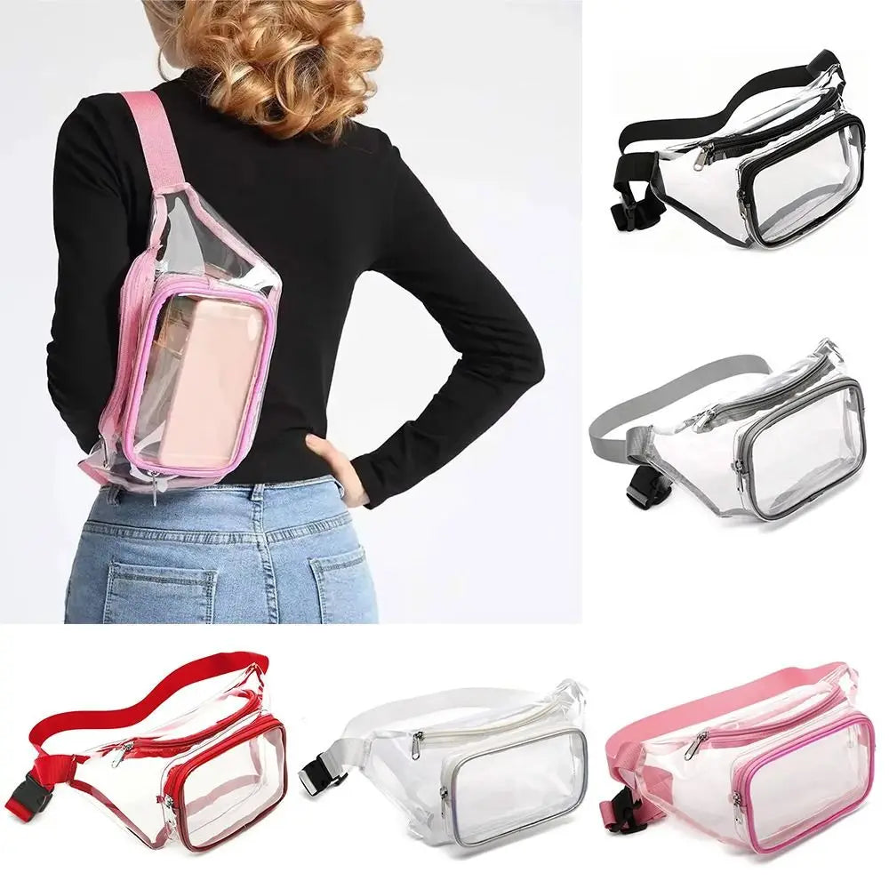 Clear Fanny Pack – Waterproof PVC Stadium Approved Sports Bag Clear Fanny Pack HIP