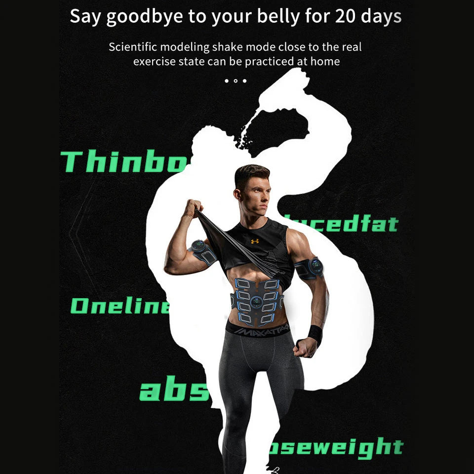CAMMUO EMS Muscle Trainer Belt – 6 Modes, 15 Levels EMS Training Belt HIP