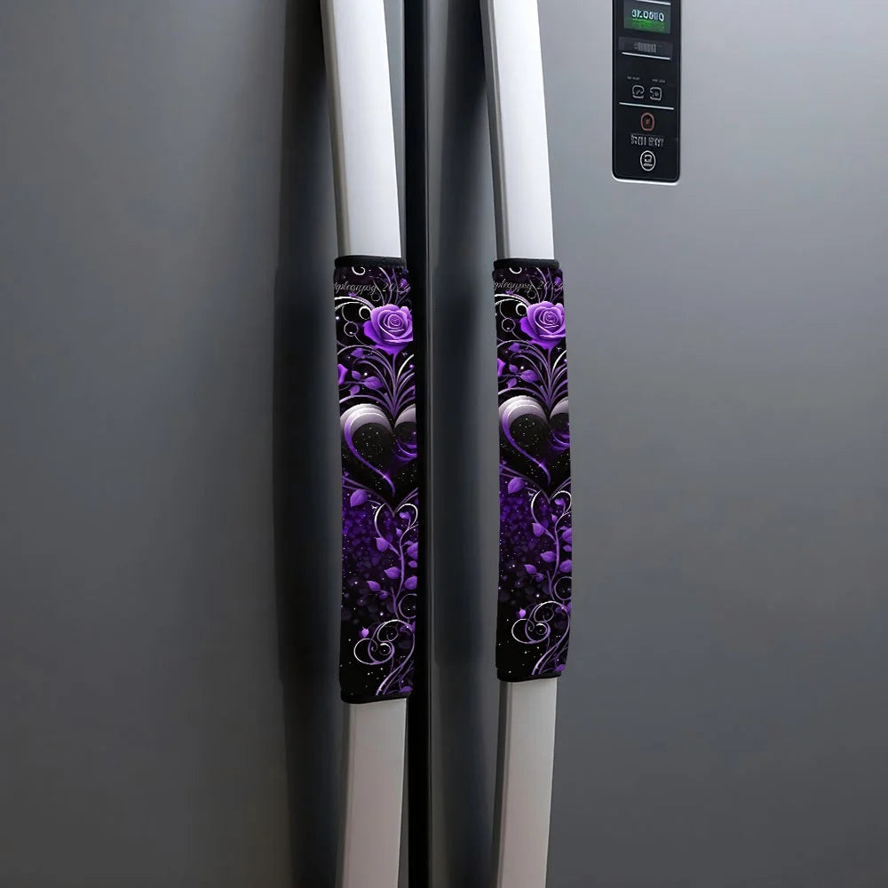 Car Seat Belt Cover – Soft Shoulder Pad, Purple Roses Design Seat Belt Cover HIP
