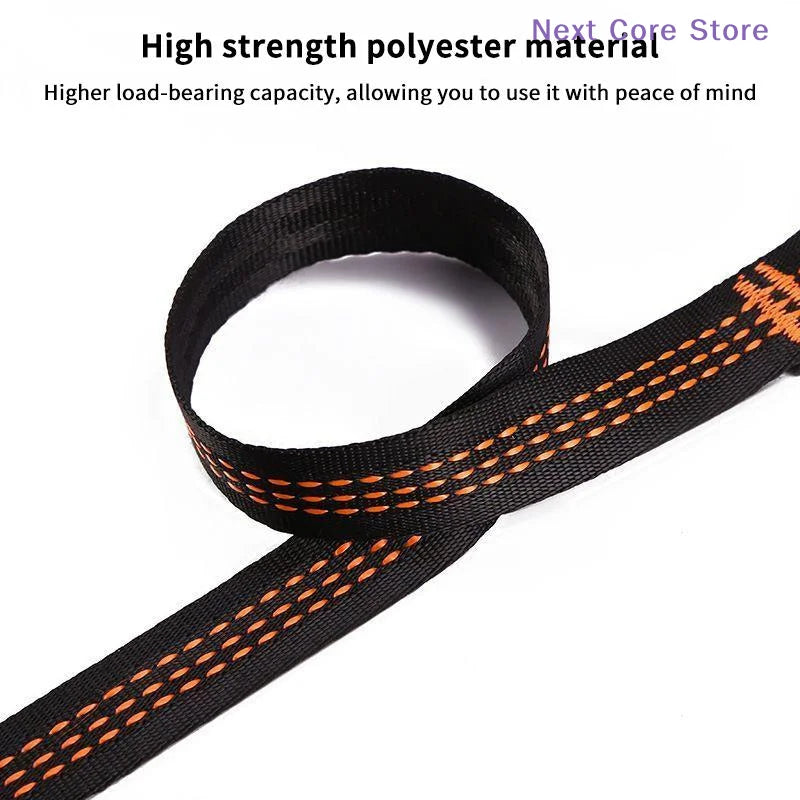 2-Pack Reinforced Polyester Hammock Straps – 5-Ring High Load Hammock Straps HIP
