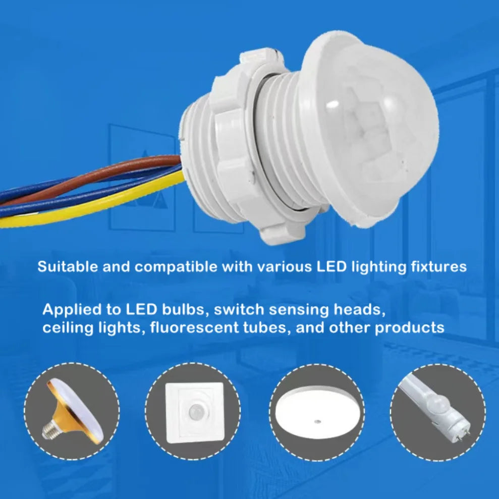 PIR Infrared Motion Sensor Switch 100–240V Auto Light Control Motion Sensor Switch HIP